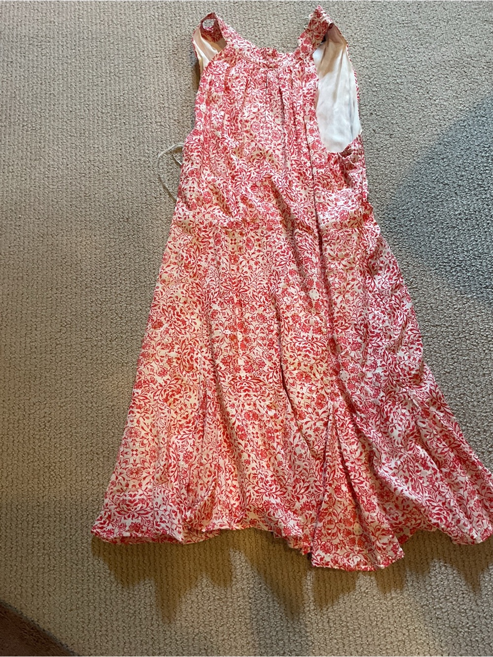 Aqua Coral-Pink Floral Maxi Skirt